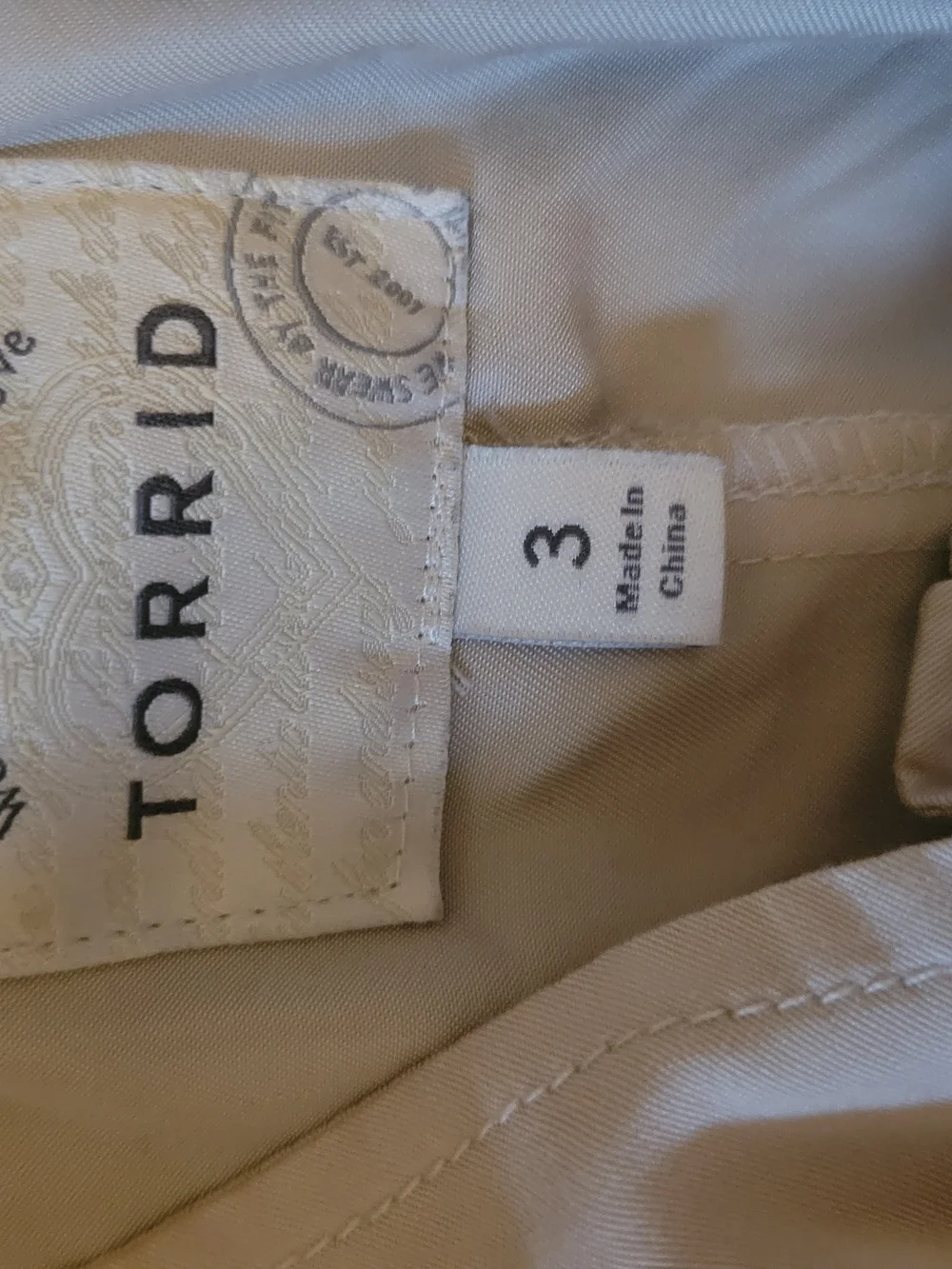 torrid Light Beige Drawstring Waist Trench Jacket